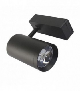 Foco Carril LED Monofásico 30W Lente Dual Negro